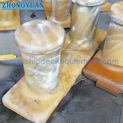 บูลลาร์ดแบบบิตคู่ขนาดใหญ่สำหรับผูกเรือบาร์จ | เหล็กหล่อ ASTM A27 เกรด 70-36