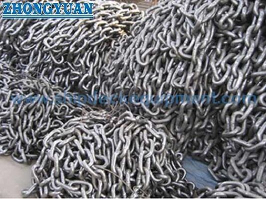 โซ่ทุ่นลอย MIL-C-22521C แบบห่วงเปิดสำหรับทอดสมอของหน่วยยามฝั่ง | โซ่เชื่อมแบบไม่มีแกน ขนาด 13–48 มม.