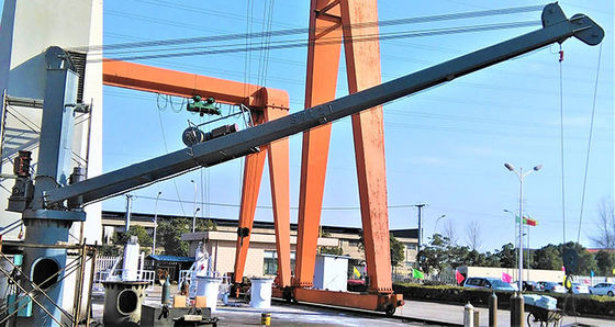 3T 5m บูมไฟฟ้าคงที่ Slewing Crane พร้อมอุปกรณ์ดาดฟ้าเรือ