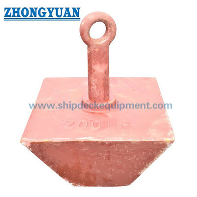 หล่อเหล็กพีระมิด Mooring Anchor สำหรับ Hard Rocky Bottoms Anchor และ Anchor Chain