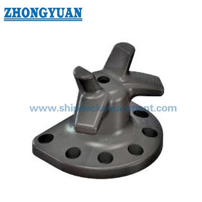 หล่อเหล็ก Bolt Anchorage Staghorn Dock Bollard Ship Mooring Equipment