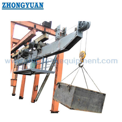 สองตะขอแนวนอน Gantry Provision Crane Ship Deck Equipment