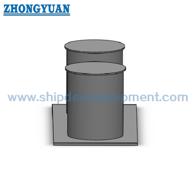GB / T 554 Type C เหล็ก Double Bitt Bollard พร้อมอุปกรณ์ลากจูงเรือฐานแคบ