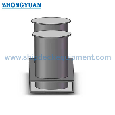 GB / T 554 Type B Double Bitt Bollard พร้อมอุปกรณ์ลากจูงเรือฐานแทรก