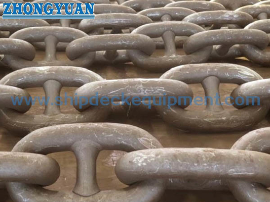 การอนุมัติระดับ U1 U2 U3 Flash Butt Welded Stud Link Marine Anchor Chain