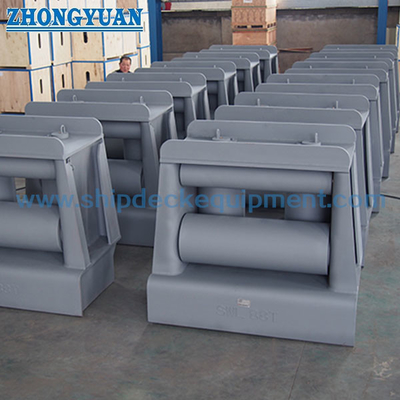 JIS F-2020 แผ่นเหล็กขนาดเล็ก Deck End 2 Roller 3 Rollers Ship Mooring Equipment