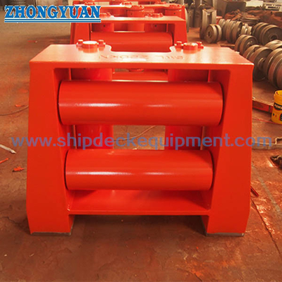 JIS F 2026 Type A Four Tube Roller Universal Fairleads พร้อมลูกกลิ้งแนวนอนอุปกรณ์จอดเรือ