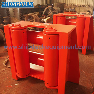 JIS F 2026 Type A Four Tube Roller Universal Fairleads พร้อมลูกกลิ้งแนวนอนอุปกรณ์จอดเรือ