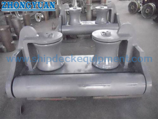 CB 39-66 Type B Open Type 2 Rollers หล่อเหล็กหล่อลูกกลิ้งเหล็ก Fairlead Ship Mooring Equipment