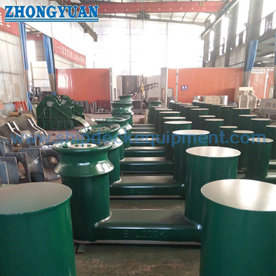 Bollard Double Bitt Bollard GB 556 SH แบบเชื่อมประดิษฐ์พร้อมอุปกรณ์จอดเรือฐานกล่อง