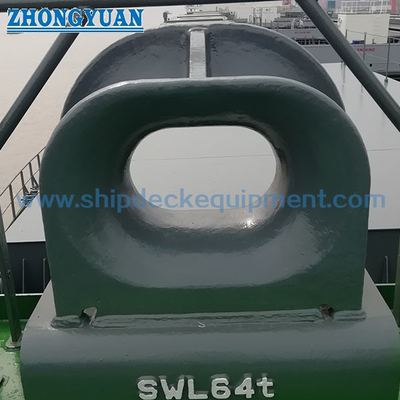 DIN 81915 แบบฟอร์ม A เหล็กหล่อ Bulwark Mounted Mooring Chock Ship Towing Equipment