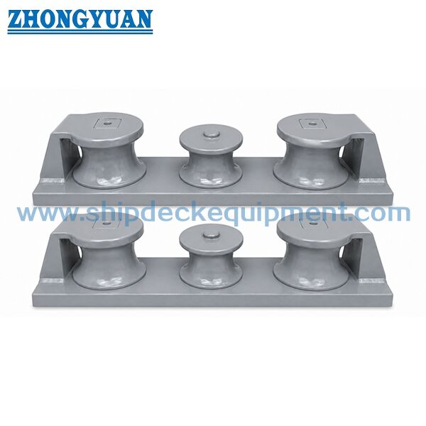 75–350 มม. โชคสามลูกกลิ้งสำหรับเรือ | CB/T 38-1999 ประเภท C พร้อมลูกกลิ้งเหล็กหล่อ