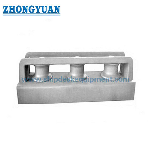 150–450 มม. แบบปิด 3 ลูกกลิ้ง Fairlead | JIS F2014 DF DS เหล็กหล่อ Shipside Fairlead สำหรับการผูกเรือ