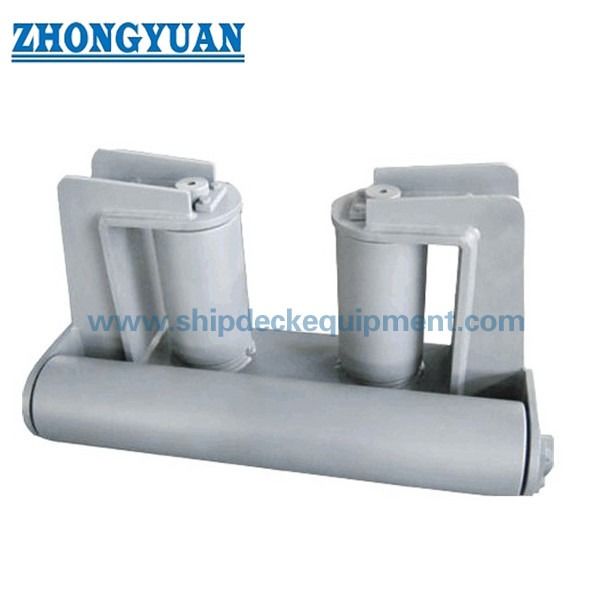 JIS F-2020 แผ่นเหล็กขนาดเล็ก Deck End 2 Roller 3 Rollers Ship Mooring Equipment