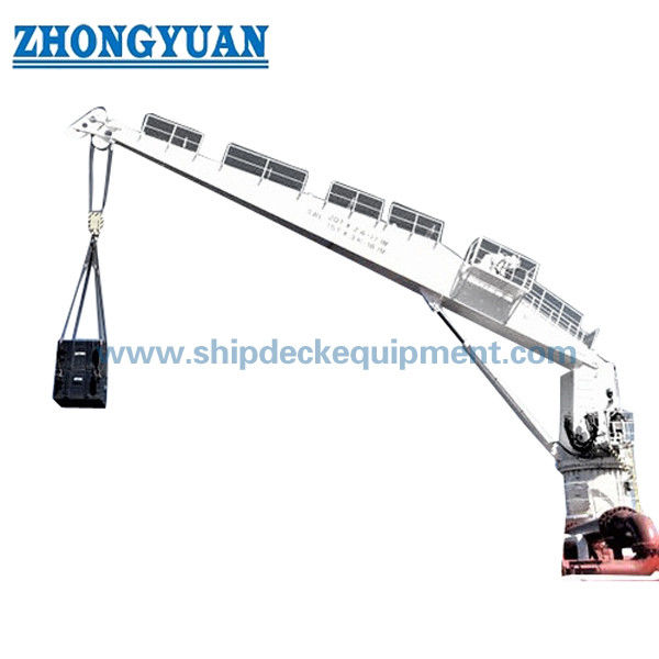 เครนแกว่งไฮดรอลิก / 5t 12.5m ไฮดรอลิกเครนบูมคงที่เรือขนส่งสินค้า Davit Ship Deck Equipment
