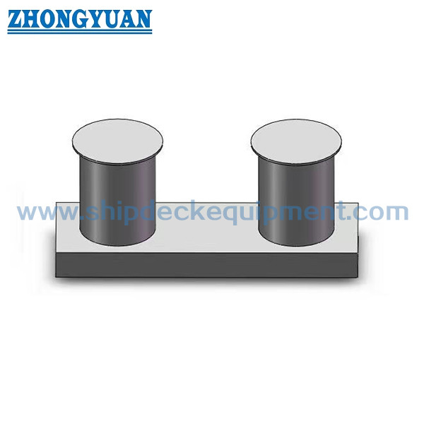 GB / T 554 Type B Double Bitt Bollard พร้อมอุปกรณ์ลากจูงเรือฐานแทรก