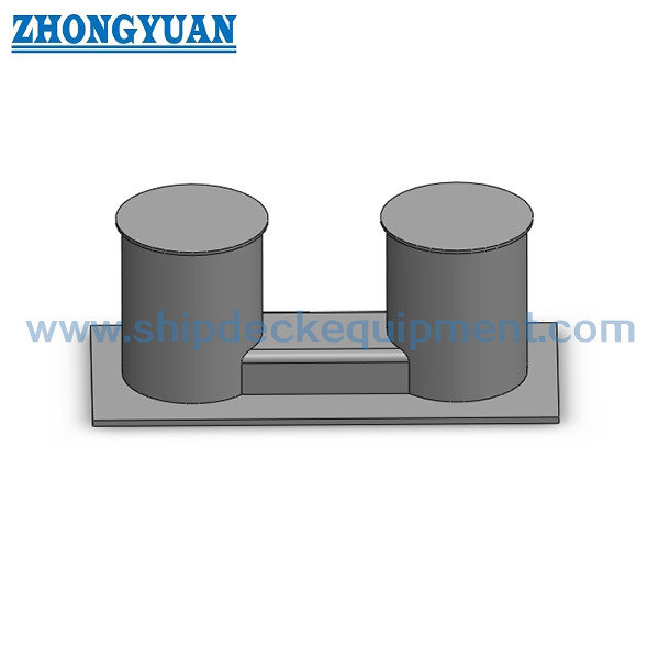 GB / T 554 Type C เหล็ก Double Bitt Bollard พร้อมอุปกรณ์ลากจูงเรือฐานแคบ